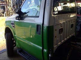 2009 FORD F350SD, WHITE-GREEN, LX, STD CAB, 6.8L, AT, 4WD. F25958